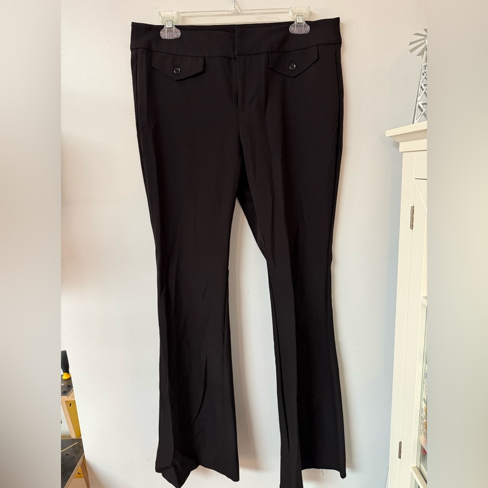 INC International Concepts Black Flared Pants